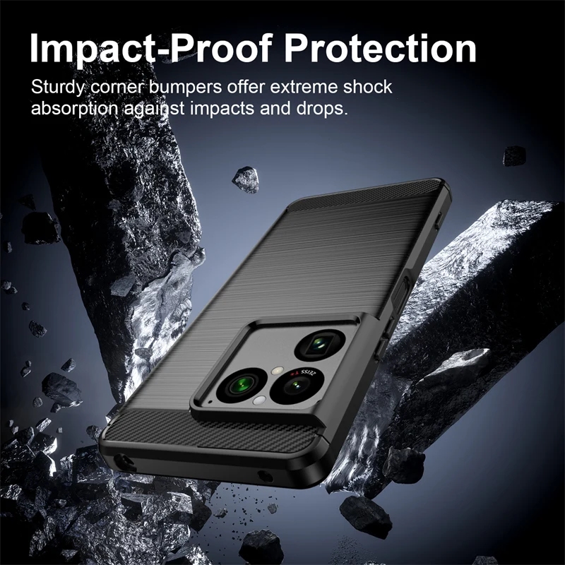 Funda de fibra de carbono para Sony Xperia 1 VIII, Funda protectora para teléfono Sony Xperia 1 VIII 5G, Funda trasera cepillada