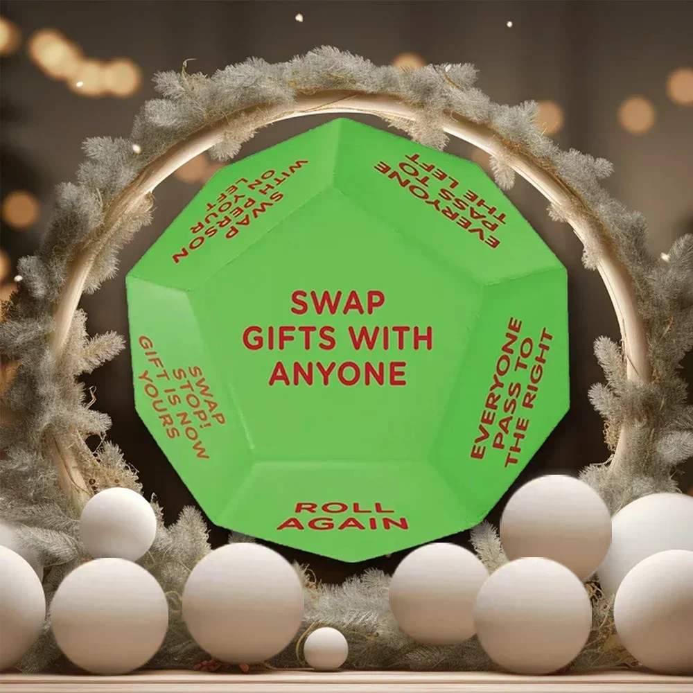 سانتا مبادلة هدية تبادل النرد الجديد سانتا كلوز مضلع تبادل النرد