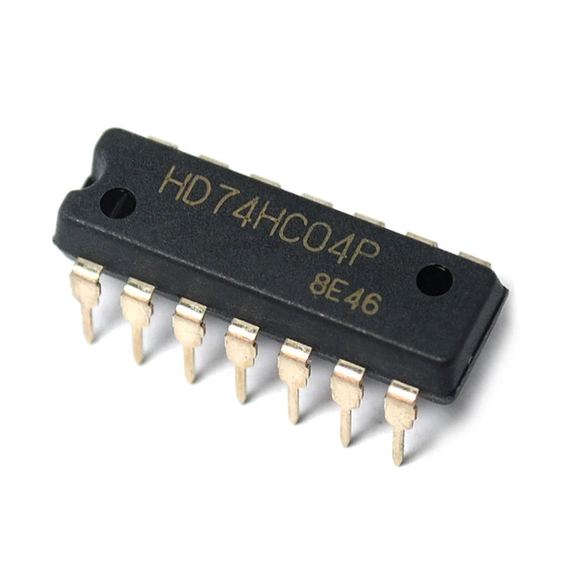 10PCS/LOT NEW Original HD74HC04P  HD74HC04 74HC04 74HC04P Logic Circuit, HEX Inverter, HC-CMOS, DIP-14