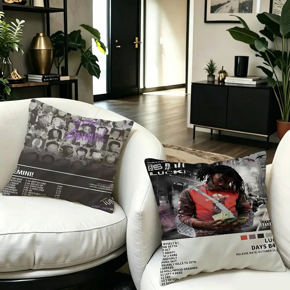 L-Lucki Rapper Office Cushion Pillowcase Car Cushion Cover45X45CM Lumbar Pillowcase Sofa Pillowcover