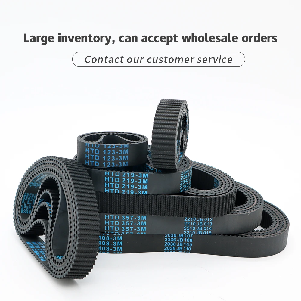 HTD 3M Belt Width 6 10 15 20mm Timing Belt 3M Closed Loop Rubber Belt Length 90mm~255mm Pitch 3mm 30~85Teeth 3M Synchronous Belt