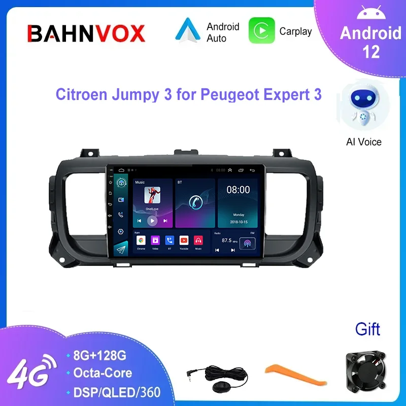 

9'' Android 12.0 For Citroen Jumpy 3/Peugeot Expert 3 2016-2021 Car Radio Carplay GPS Navigation Stereo Multimedia Video Player