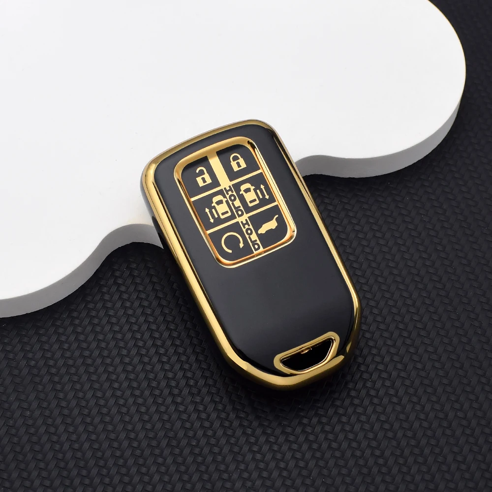 6 Buttons TPU Smart Remote Key Shell Case Fob for Honda Civic Accord Odyssey Fit CR-V Auto Protector Cover