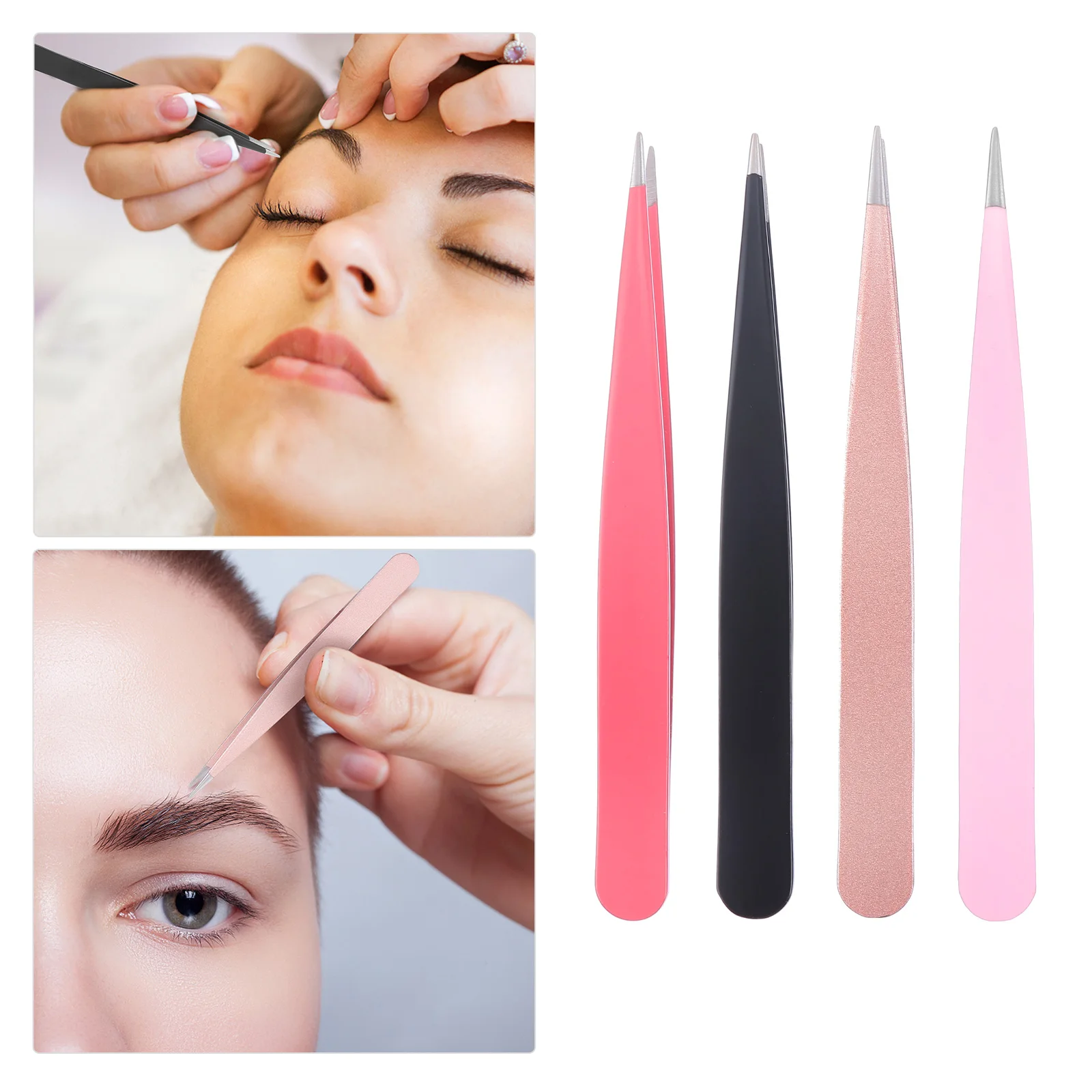 

4pcs Colored Tweezers Pointed Mouth Tweezers Stainless Steel Pointed Mouth Clamps 1 2mm Thick Lightweight Travel Tools