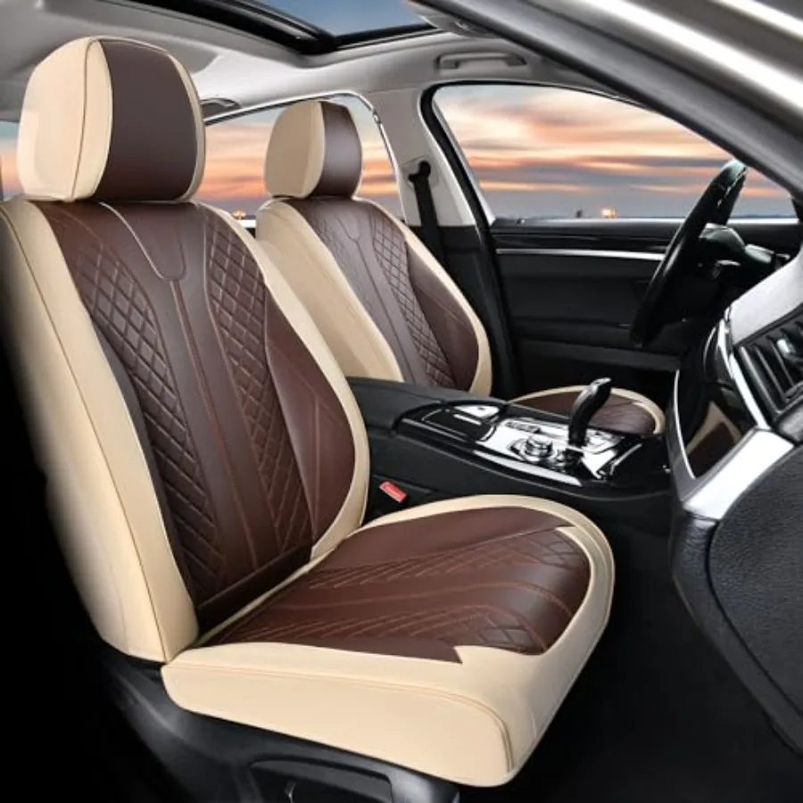 

Чехлы на передние сиденья, 2 шт., универсальные чехлы для автомобилей, дышащие, кожаные, водонепроницаемые, чехол на водительское сиденье, автомобильные чехлы