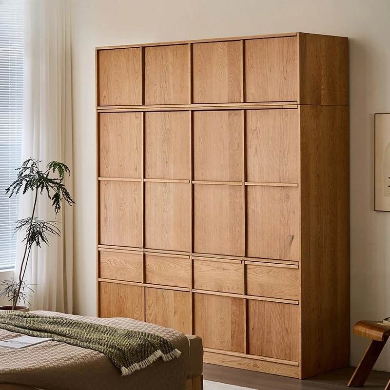 Bone line door storage combination cabinet, black walnut medium and ancient coat cabinet