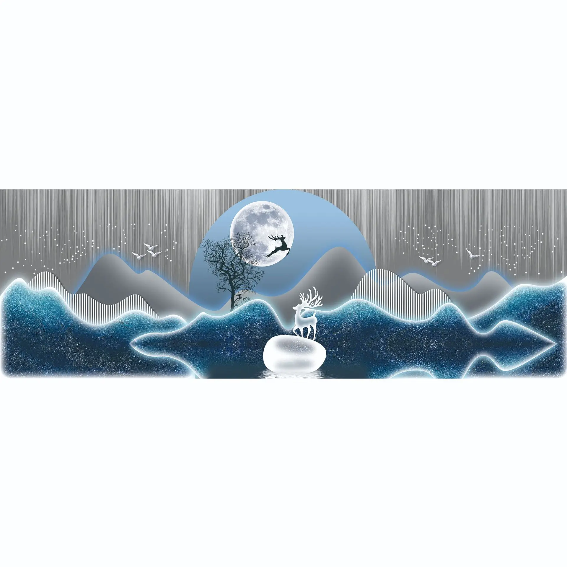 

Modern, light luxury, elk, landscape painting, decorative painting, living room, bedside, high sense