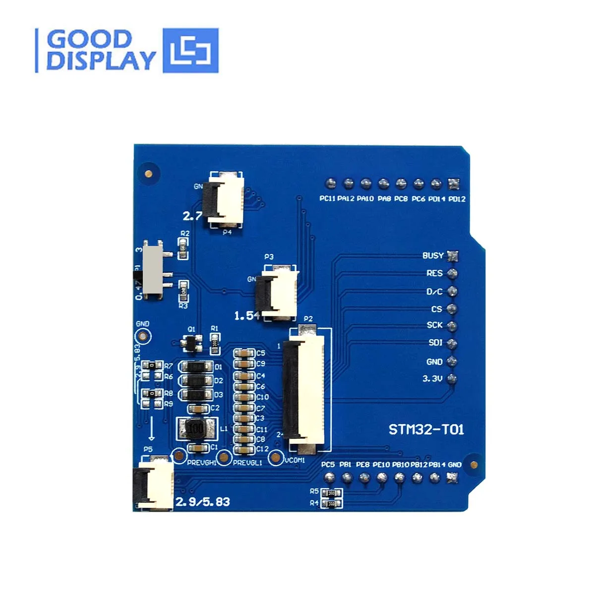 Multifunction E-Paper HAT Connection STM32 Adapter Board For E-ink Touch Panel, STM32-T01