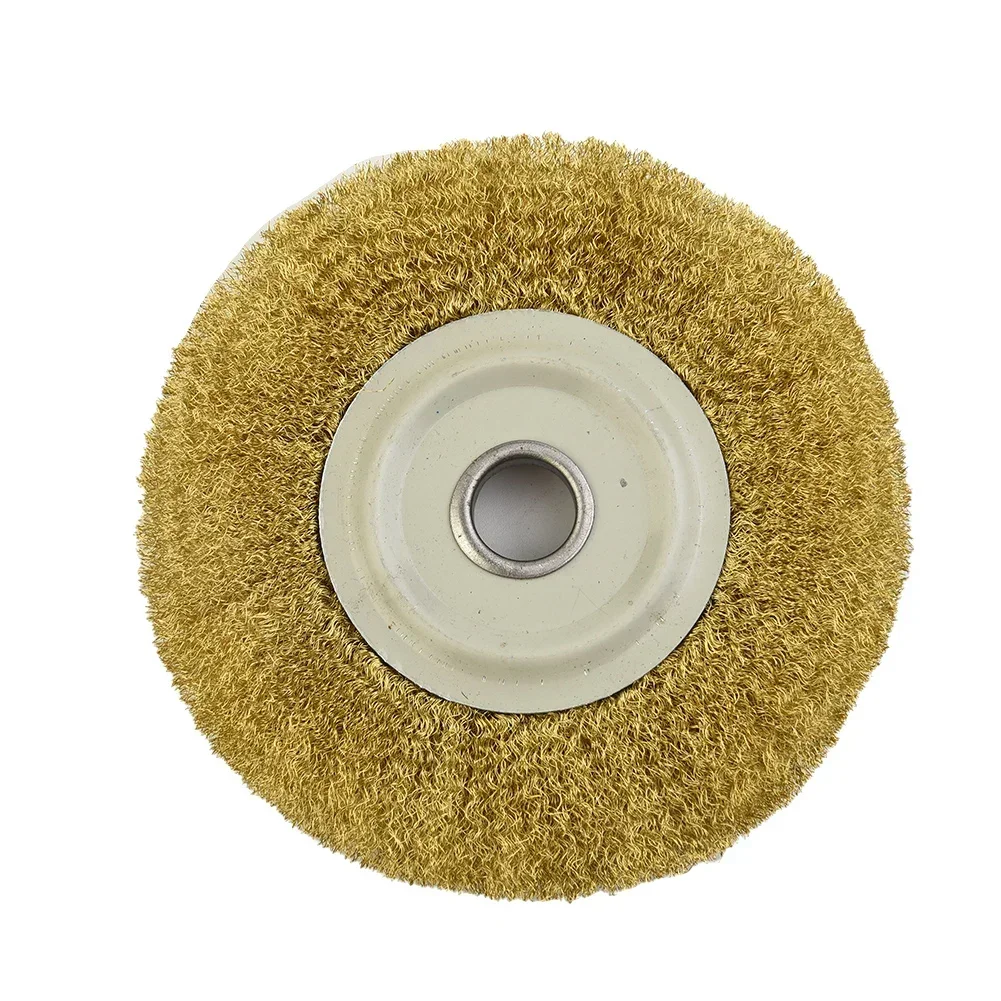 

Polishing Wire wheel brush Crimped Deburring Derusting Rotary Descaling Grinding 125mm Replacement Copper Metal