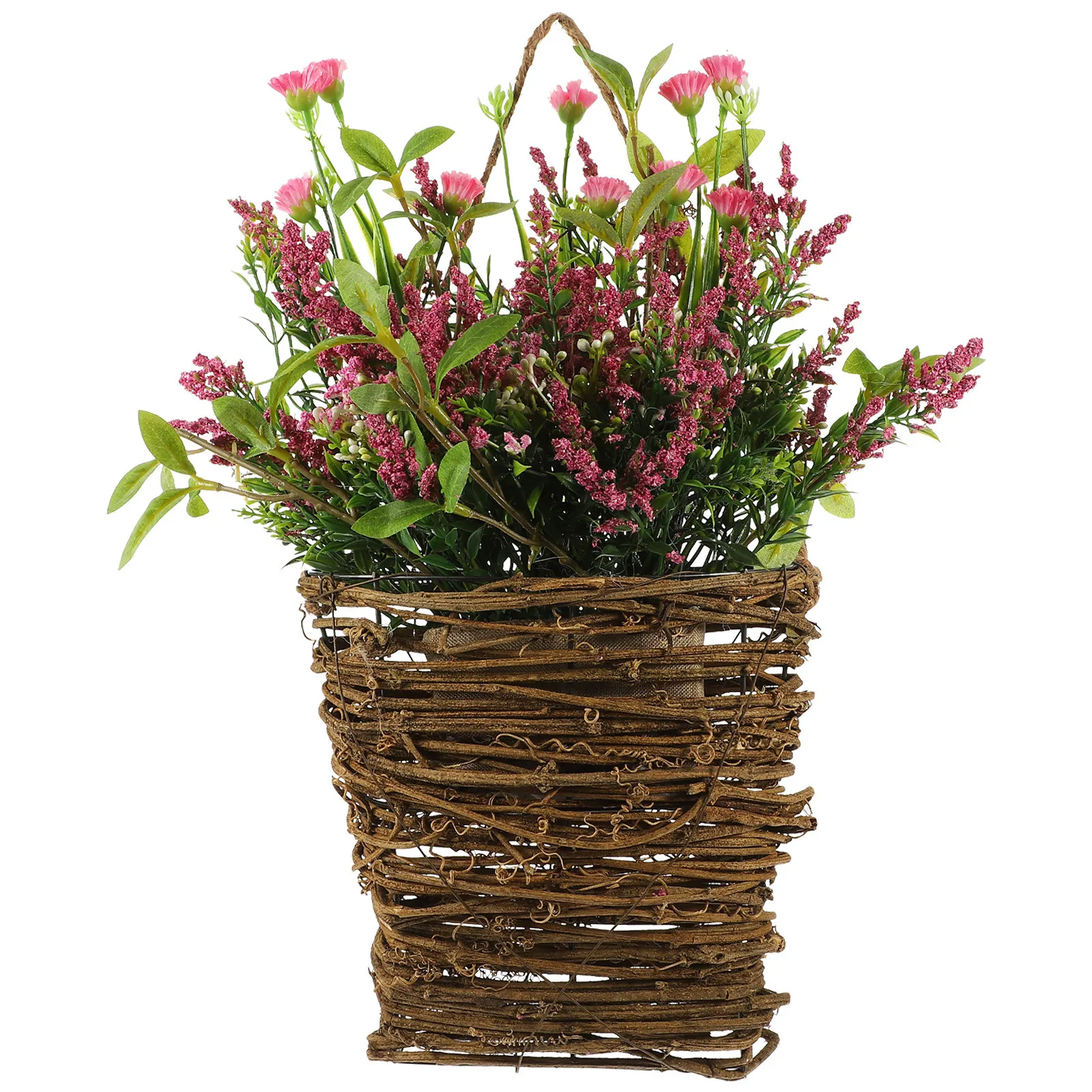 

Artificial Flower Hanging Basket Realistic Fake Flowers For Home Office Decor Indoor Plants Faux Hanging Plant Basket Simulated