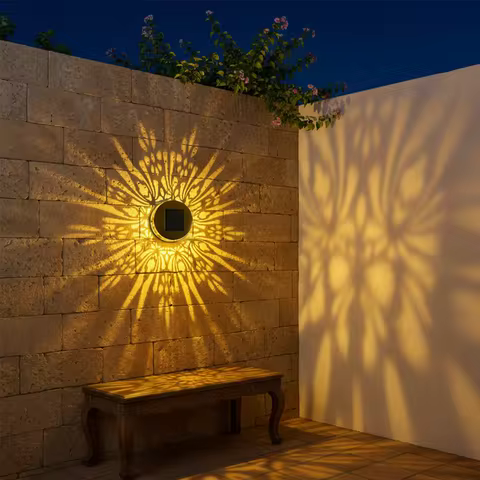 Solar Wall Fence Light Lamp Powered Lights Waterproof Led Outdoor Decorative Deck Step Garden Post Lamps Yard Metal Patio Stair