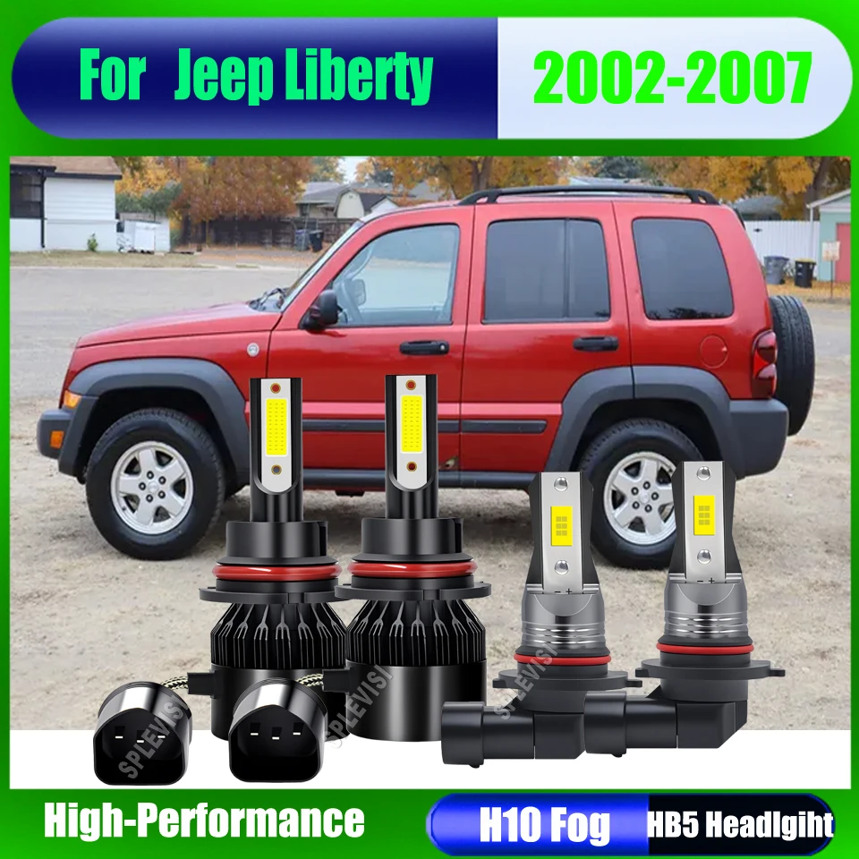 

Easy Installation & Fit LED Headlights Bulbs High Low Fog Lamps 12v Car Lights For Jeep Liberty 2002 2003 2004 2005 2006 2007