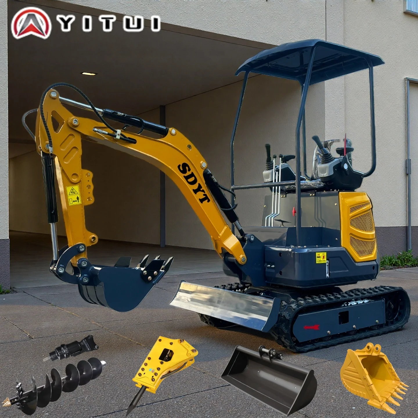 รถขุดขนาดเล็ก 2.0 ตัน แบบปรับแต่งได้ พร้อมรางยาง ประหยัดน้ำมัน เหมาะสำหรับงานก่อสร้างทั้งภายในและภายนอกอาคาร