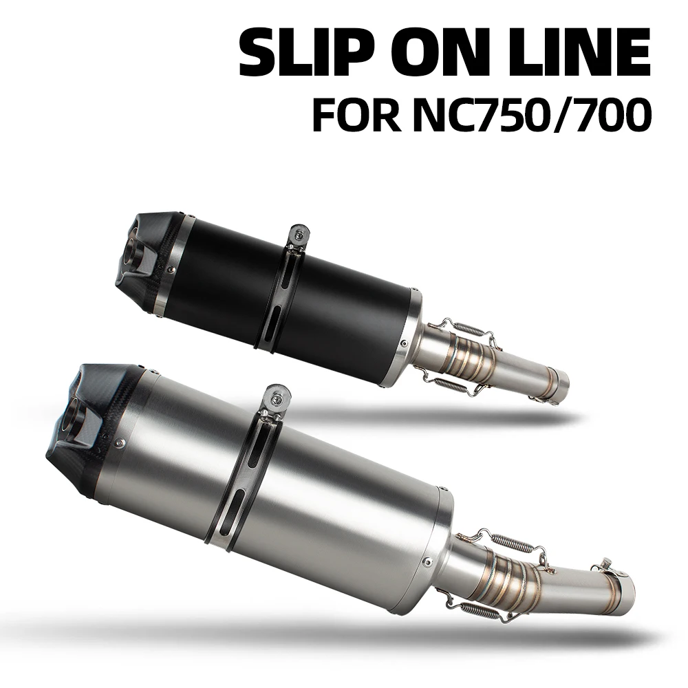 

For Honda NC700 NC750 NC700X NC750X NC700S NC750S 2012-2020 Adventure Touring Motorcycle Exhaust Pipe Slip On Line Muffler