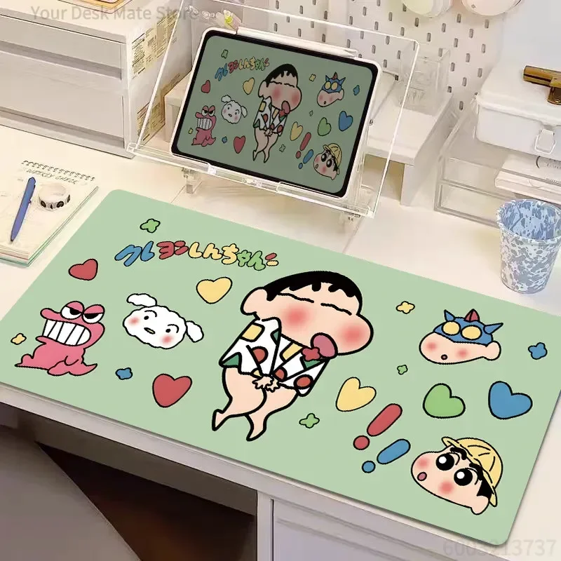 Boys Office Computer Keyboard Mat Table Mat Crayon Shin-chan  Mouse Pad Conduzed Cute Cartoon Children Non-slip Desk Mat