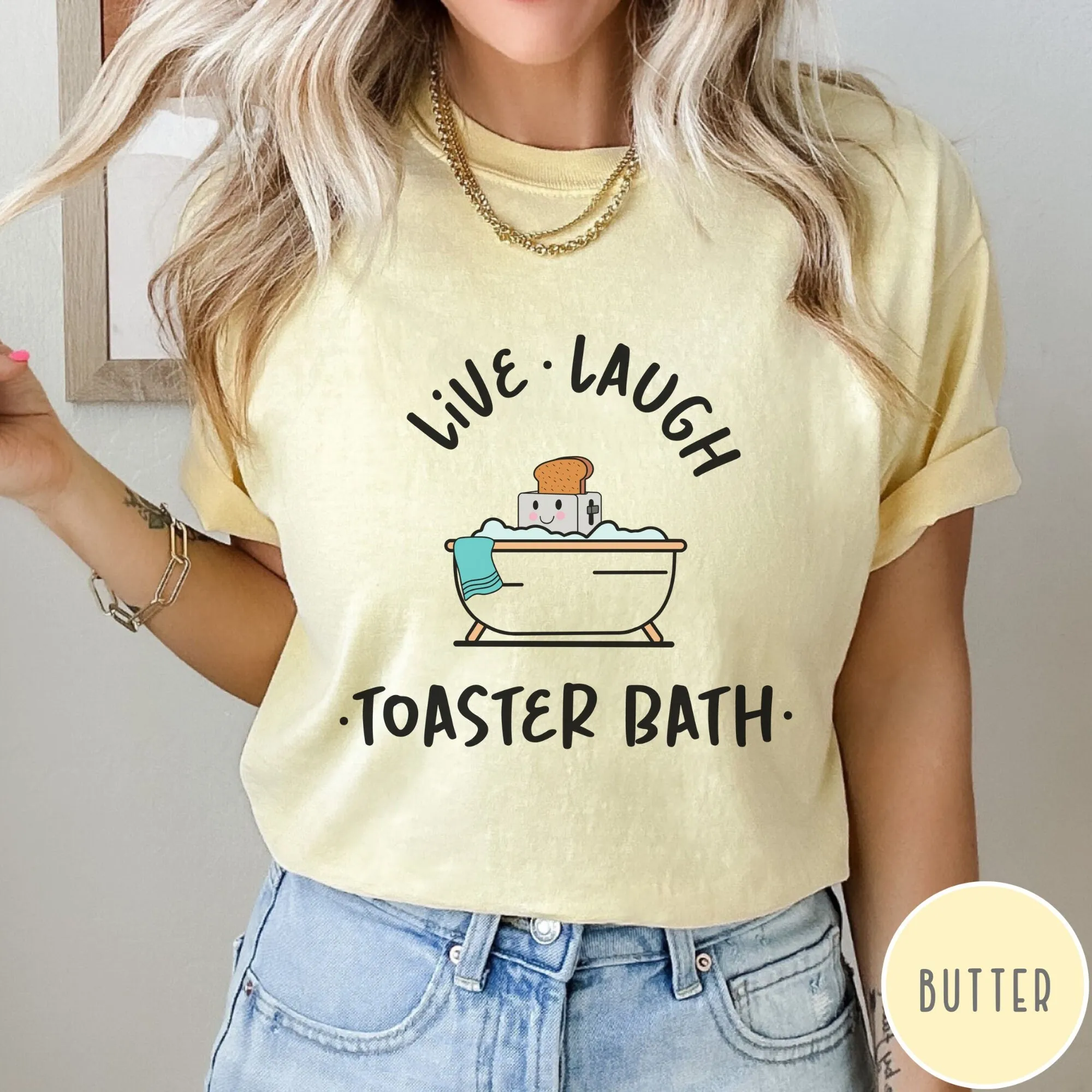 Toaster Bath T Shirt Dark Humor Funny Humorous Vintage Retro for Her Sarcastic