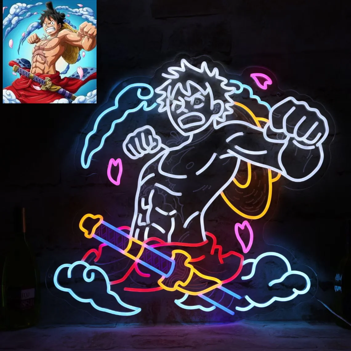 Custom Anime Neon Sign LED Anime Image LED Lights Cartoon Wall Art Bedroom Custom Night Lamp Anime Gifts  for Kids