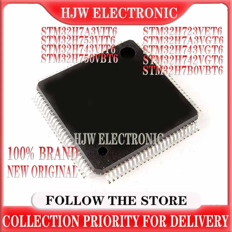 Original genuine STM32H723VET6 STM32H742VGT6 STM32H743VGT6 STM32H743VIT6 STM32H750VBT6 STM32H753VIT6 STM32H7A3VGT6 STM32H7A3VIT6