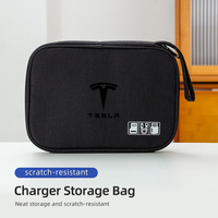 Car Styling Digital Storage Bag Portable USB Data Cable Plug Case For Tesla Model 3 Model S Model X Model Y Roadster Bonina