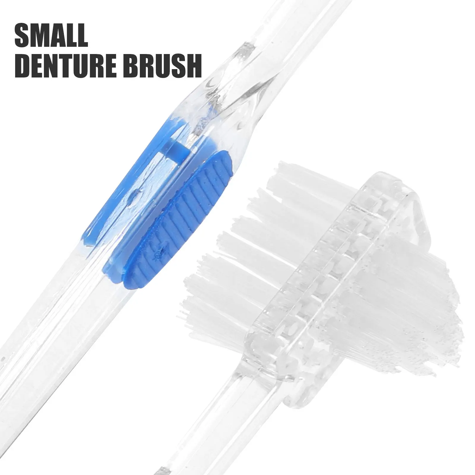 8Pcs Soft Denture Toothbrush Kit Double-Sided Cleaning Brush for Retainers Partial Dentures Mouth Retainers Travel-Friendly
