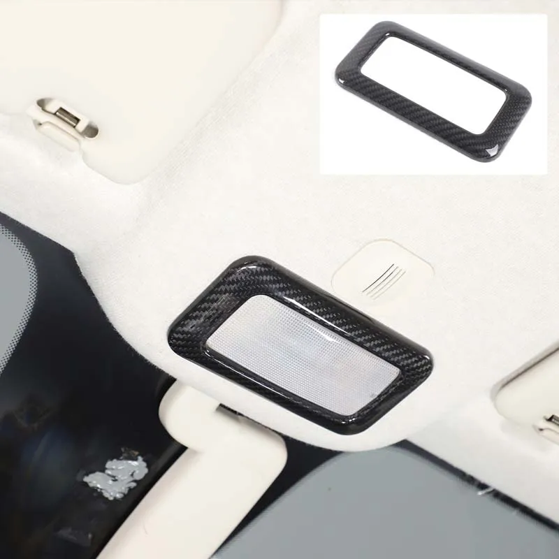 

Real Carbon Fiber For Fiat 500 2016-2025+ Car roof reading light frame decoration sticker car interior accessories 1Pcs
