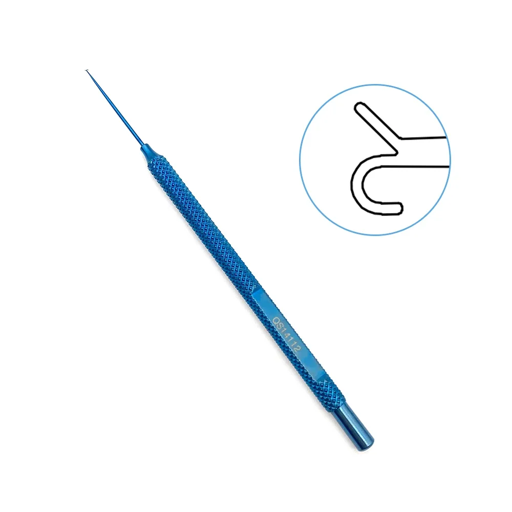 

Ophthalmic Lens Manipulator Hook Straight Hook 115mm Titanium Double Eyelid Surgical Instrument