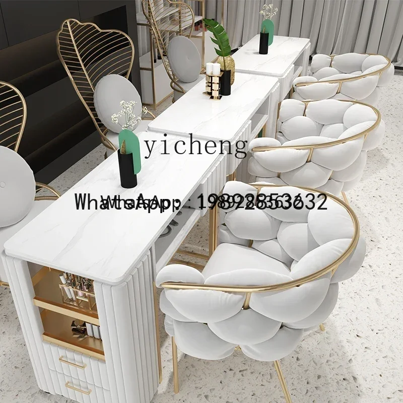 YZ marble manicure table and chair set single double manicure table manicure table