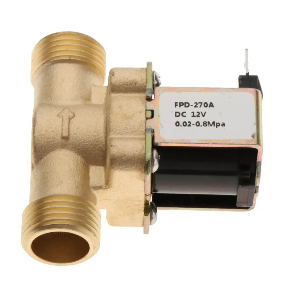 G1/2 Solenoid Valve DC12/24/220V Hot Water Inlet/Outlet Solar Coil Valve