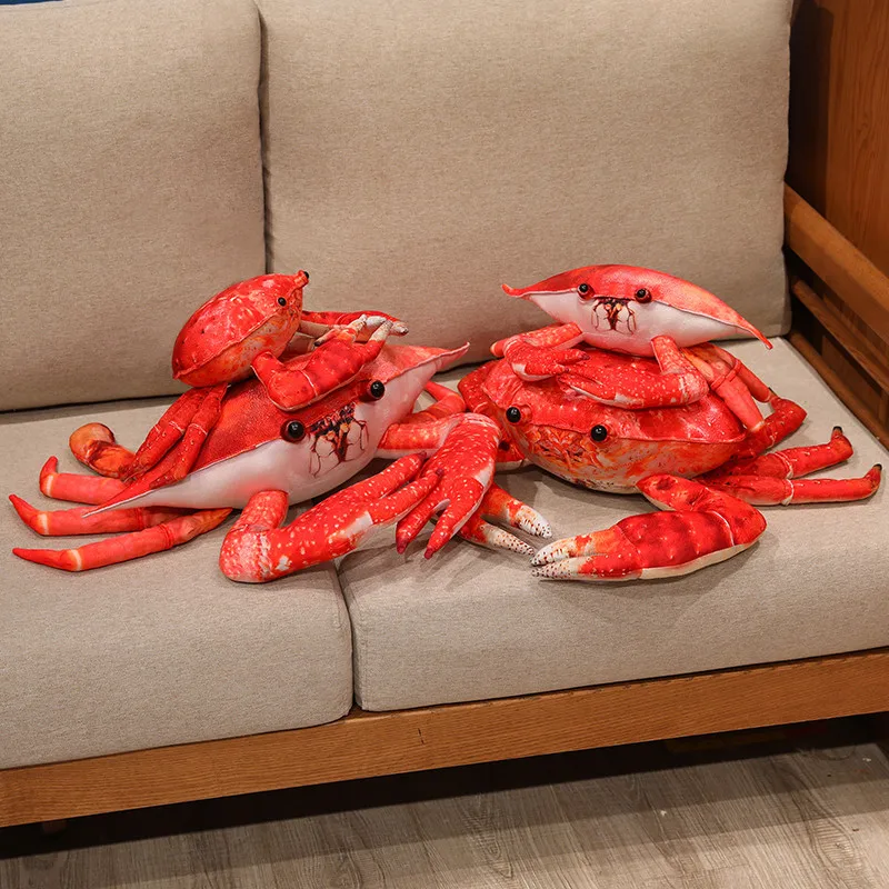 35/55cm Simulation Swimming Crab Plush Throw Pillow Toys Cute Stuffed Animals Sea Ocean King Crab Plushies Cushion Girls Gifts