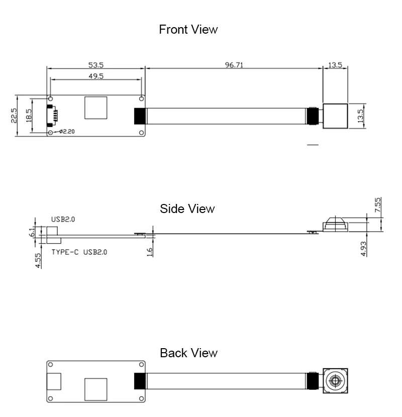 Lot 50MP IMX766 cmos USB Camera Module PDAF Autofocus AF 82Degree No-distortion 30fps Webcam Free Drive FPC Cable UVC lightburn