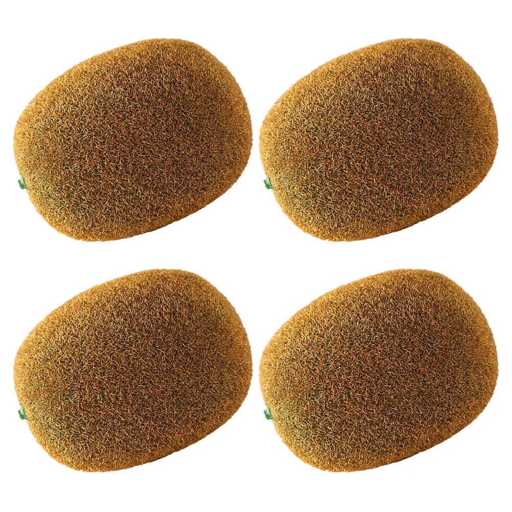 4 Pcs Artificial Props Simulated Kiwi Fruit Foam Model Ornaments Cross-border Photography Decor Simulation Kiwifruit