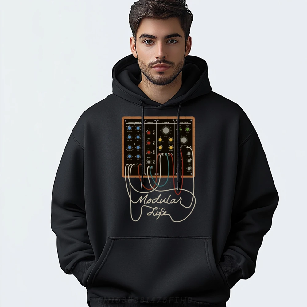 Modular Synthesizer Player And Electronic Musician Graphic Sweatshirts Men New Hoodies Sweatshirts Plus Size Holidays