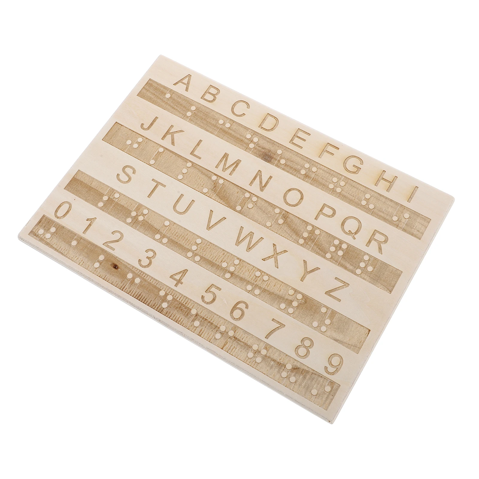

Braille Alphabet Board Blind Learning Tool Kids Educational Wooden Tracing Practice Game Assistant Digital Version