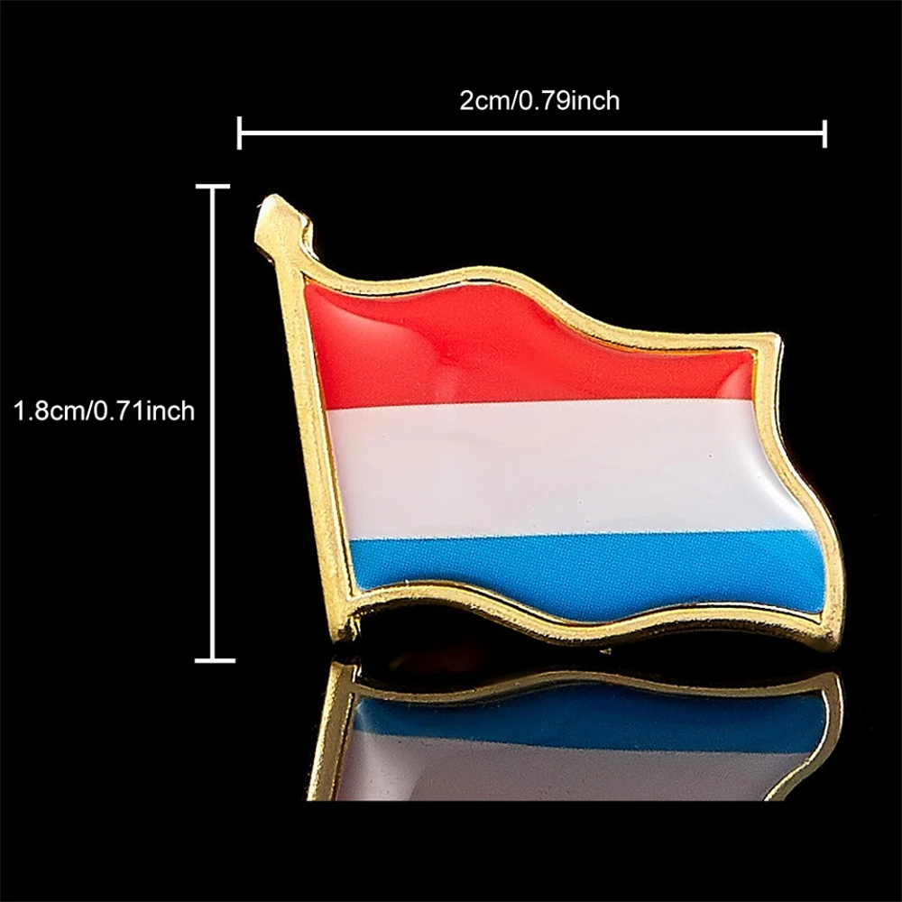 Luxembourg Country National Flag Pride Lapel Hat Clothes Pin Badge Brooch Pins Accessories