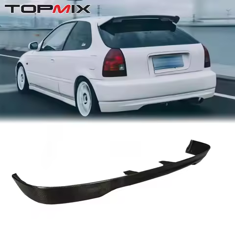 For Honda 1997-2000 Civic Type-R EK9 Premium Carbon Fiber Rear Diffuser &amp; Bumper Lip