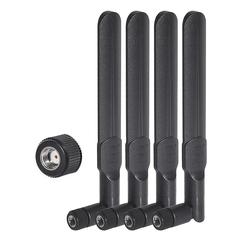 4PCS High Gain Omni-Directional Antenna 2.4Ghz 5Ghz 5.8Ghz 8Dbi MIMO RP-SMA Male Antenna For Wifi Router Wireless Network Card