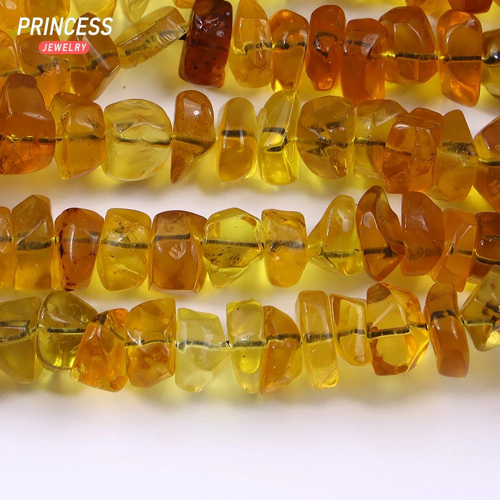 نادر الطبيعية بورما الأزرق العنبر قلادة 3-5x7-9 مللي متر الخرز لصنع المجوهرات سوار قلادة DIY بها بنفسك الملحقات