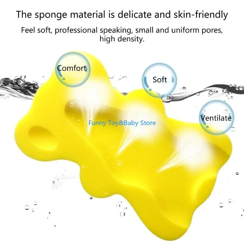 بساط حمام للأطفال على شكل دب لطيف، إسفنجة عالمية للعناية بالأطفال، مريحة C90B #5