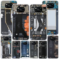 Motherboard Circuit Funny Pattern Phone Case For Xiaomi Poco X7 X6 X5 Pro F7 Ultra Redmi 15C 15 13C 13 12C 12 10 10A 10C 9 9A 9C