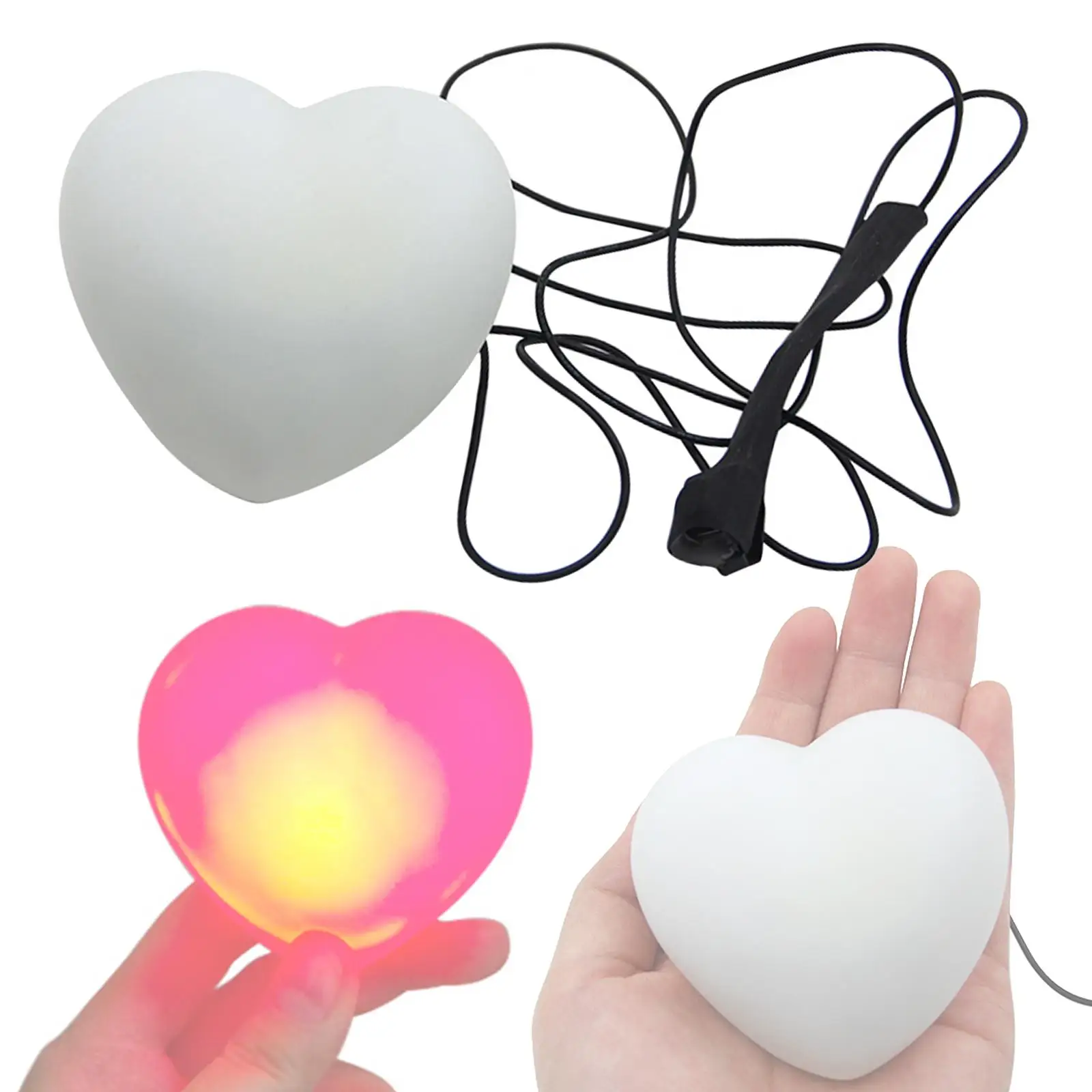 Light on Chest Decorative Comedy Accessories, Night Light LED, Chest Magic, Chest Heart Shaped for Graduation Valentine Party