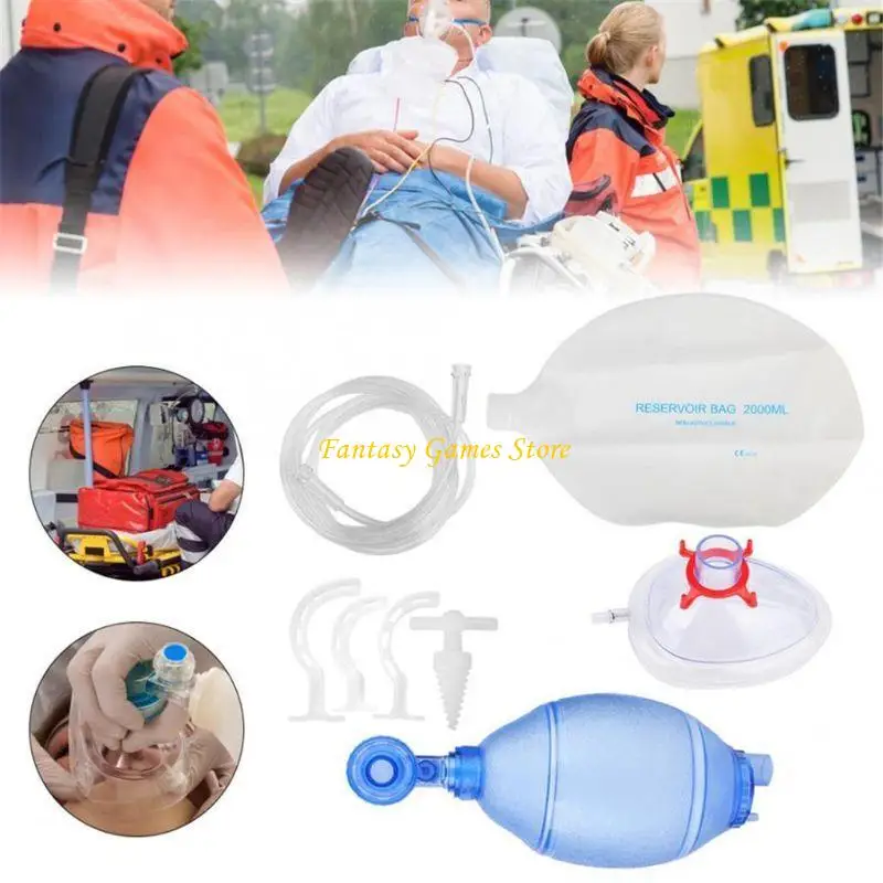 البالغين/الأطفال/يدليين رضع الإنعاش PVC Ambu Bag Bag Oxygen Tube Tube