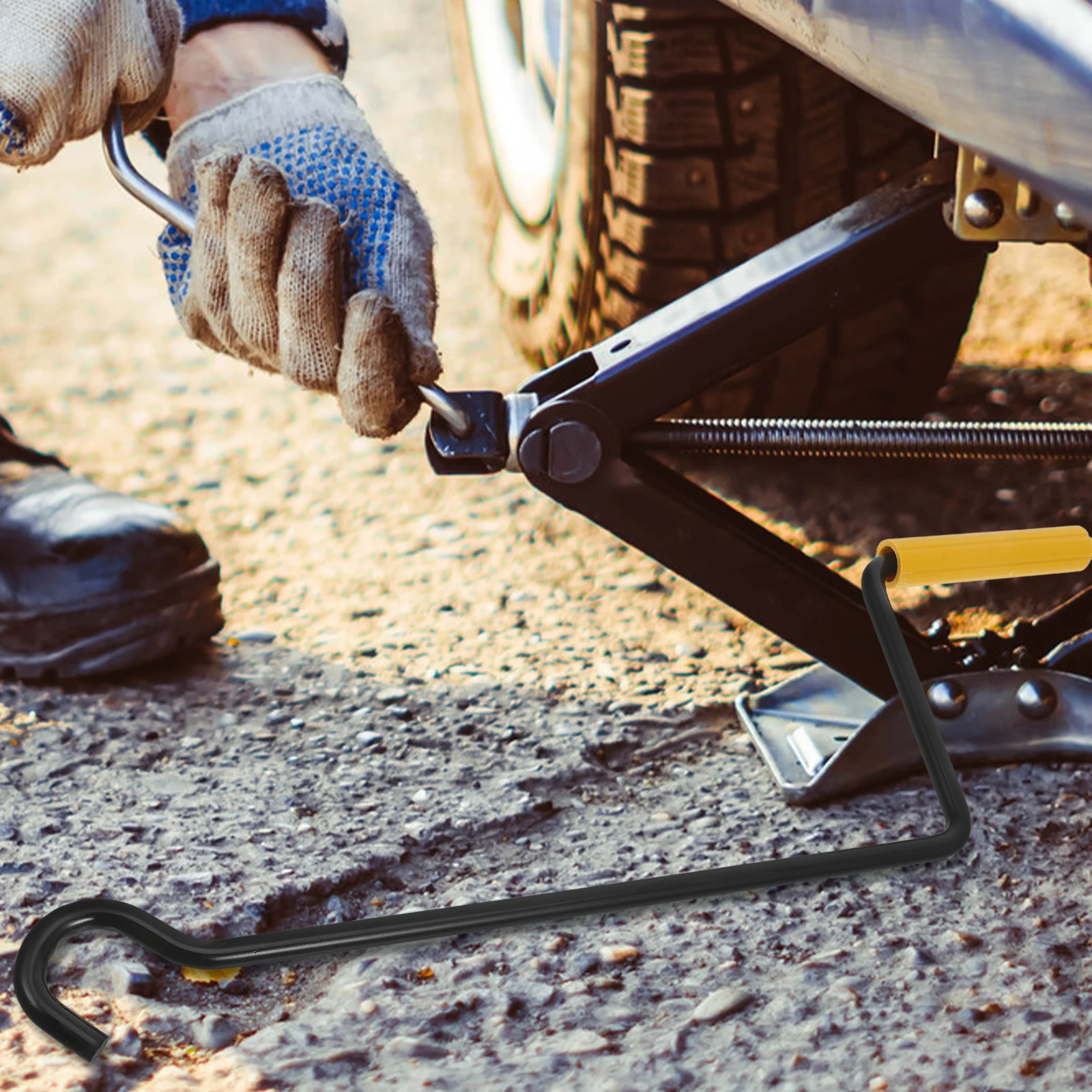 

Heavy Duty Jack Handle for Floor Jack Replacement Robust Steel Construction Comfort Grip Crank Arm for Effortless Tire Service