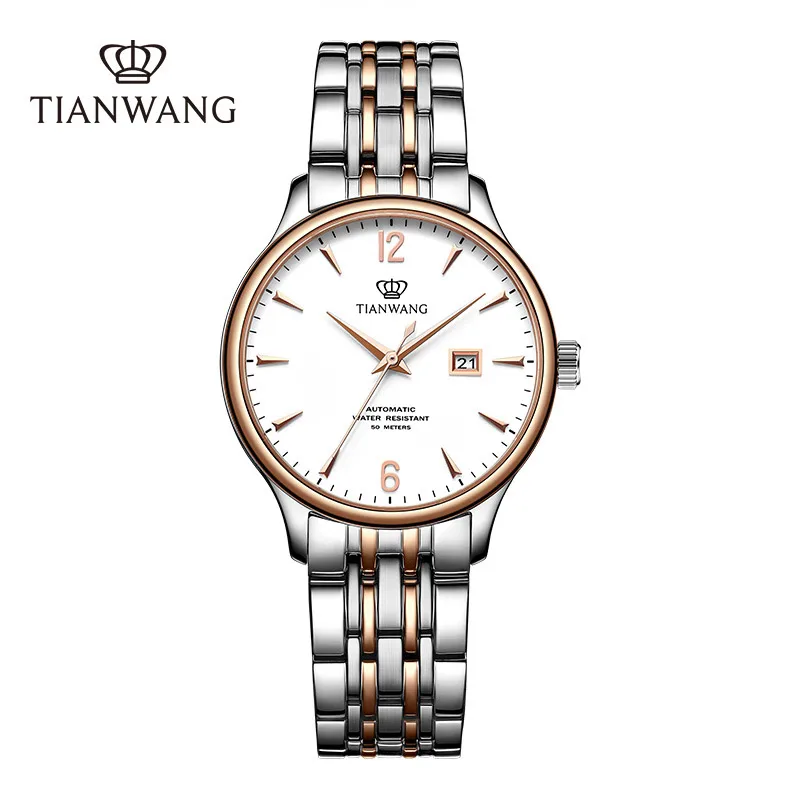 TIAN WANG Women\'s Watches Woman Business Mechanical Watch Ladies Watches Simple Lady Watchs Steel Automatic Wristwatch Clock