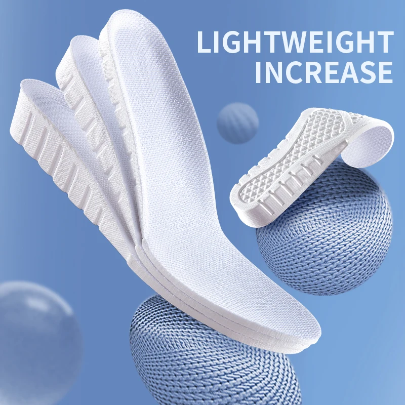 NAFOING New Invisible Height Increase Insoles EVA Soft Light Shoes Sole Pad for Men Women Heel Lift Feet Care Arch Support Insol