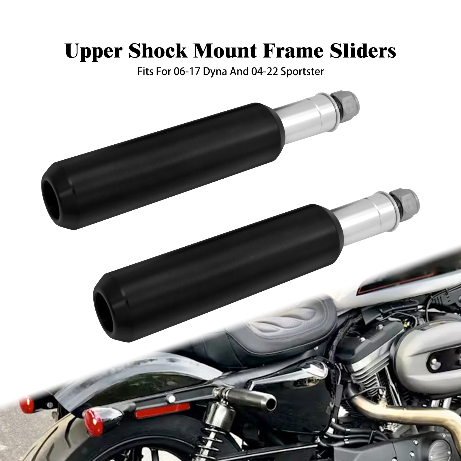 

Motorcycle Upper Shock Mount Frame Sliders Crash Guard Falling Protector For Harley Dyna Street Bob FXDL 06-17 Sportster 2004-22