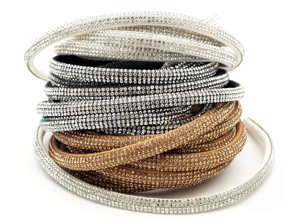 

4/6mm Rhinestone Cord 10-50 Yards for DIY Clothing Shoes Hats Bags Wedding Party Decorations Rhinestone Rope and String