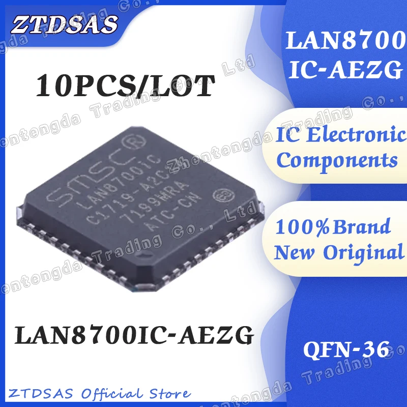 5-10PCS/LOT LAN8700iC LAN8700iC-AEZG LAN8700iC-AEZG-TR LAN8700 LAN IC Chip QFN-36