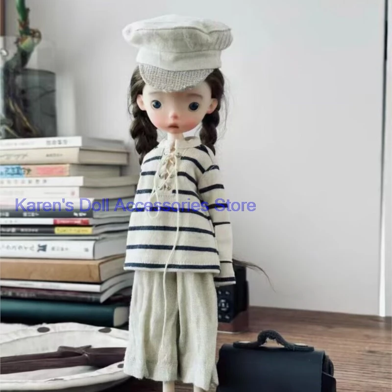 

2026 2pcs Japanese casual style striped shirt+sweatpants for landoudou/Blythe(Fit for Lulu,ymy24,Ob22,24,26,zone, Jenny)
