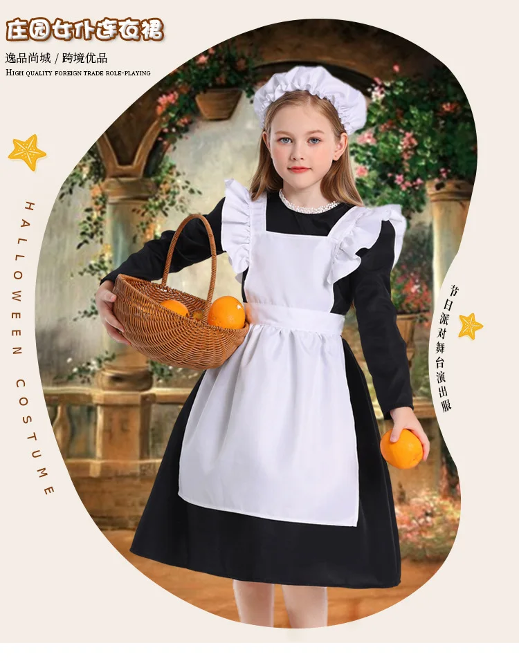 

Black and White Girls Maid Costume Cosplay Costumes Cute Dress Uniform Kawaii Cafe Maid Party Skirt Women's Clothing