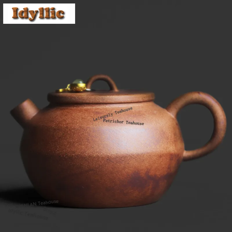 

Чайник для заваривания чая Old Rock Mud Wendan, 130 мл, традиционный, с отверстием для заваривания, для чая Кунг-фу, для декора чайной утвари